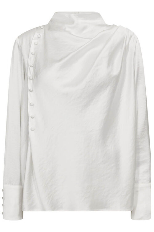 Co'couture Witte Helen Blouse met Knoopjes