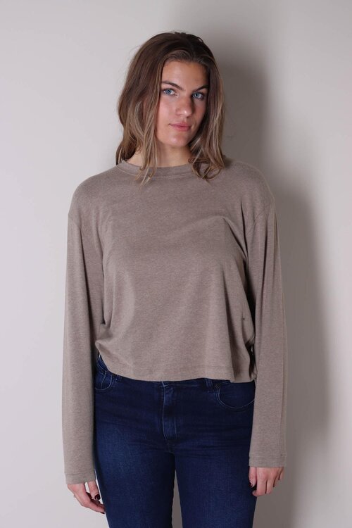 American Vintage T-shirt in taupe kleur