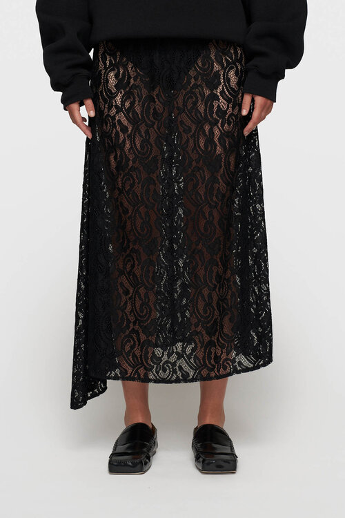 10Days Zwarte kanten midi-rok