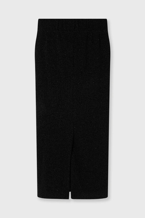 10Days Zwarte maxi-rok met glinsterende drapering