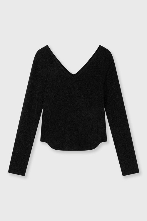 10Days Zwarte ballet top met glitters