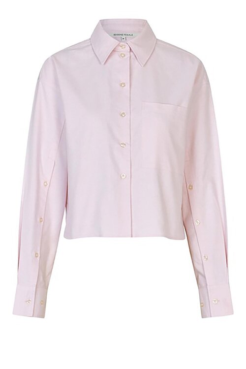 Second Female Baulo Slit Shirt in Roze