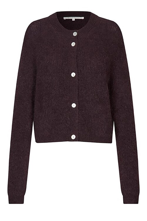 Second Female Andrea Knit Rib Cardigan in Bruin