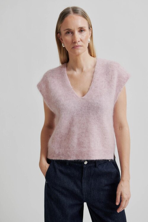 Second Female Camrin Knit Vest in Roze