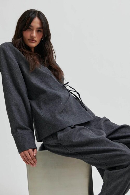 Second Female Milea Wrap Shirt in Grijs