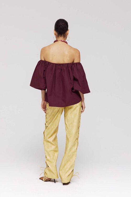 Harper & Yve Lauren LS Shirt in Bordeaux
