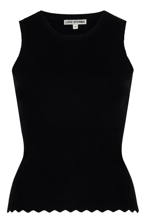 Love Stories Black Bella Knit Top
