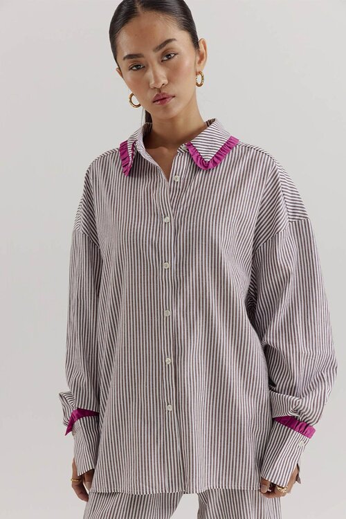 Harper & Yve Noelle-Set in Bruin: Blouse en Broek