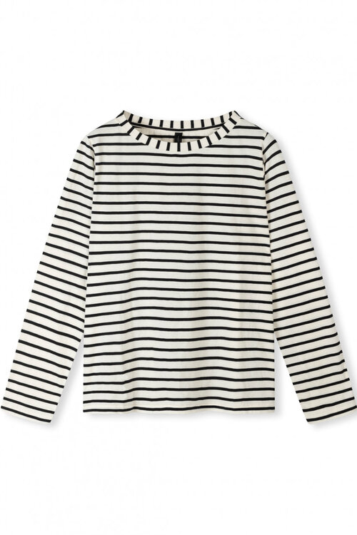10Days THE LONGSLEEVE STRIPE in wit/zwart