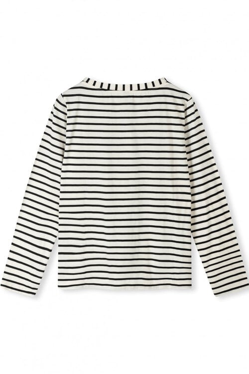 10Days THE LONGSLEEVE STRIPE in wit/zwart