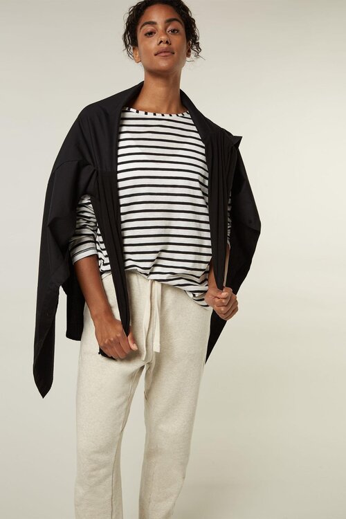 10Days THE LONGSLEEVE STRIPE in wit/zwart