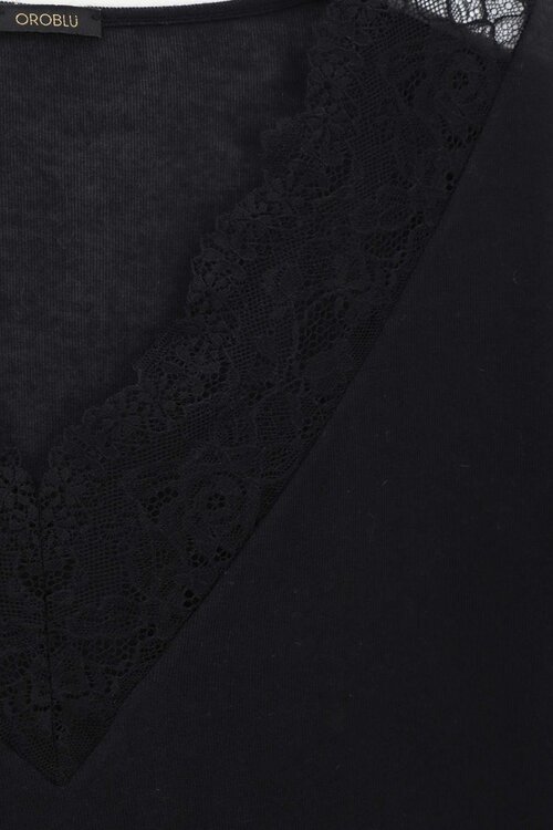 Oroblu Zwarte Perfect Line Cashmere Kant