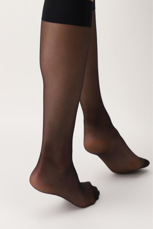 Oroblu Zwarte Mi-Bas Lycia 15 kniekousen