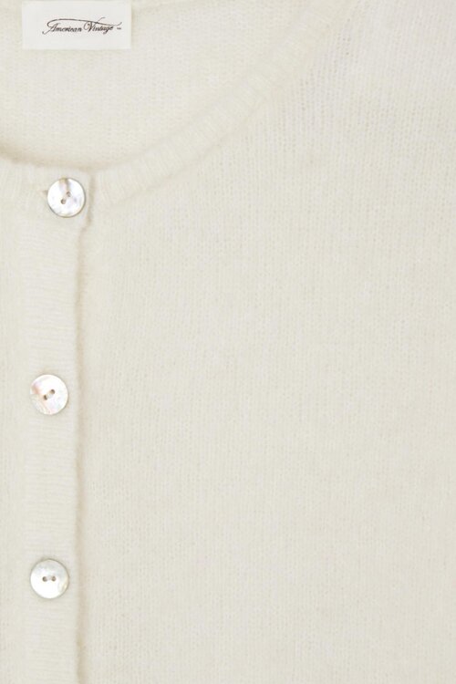 American Vintage Gebreid vest in wit met knopen