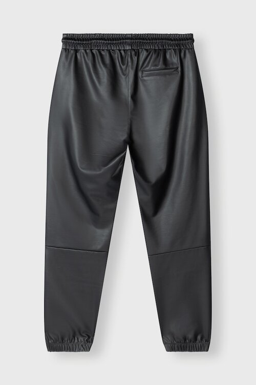 10Days Zwarte leren cropped jogger