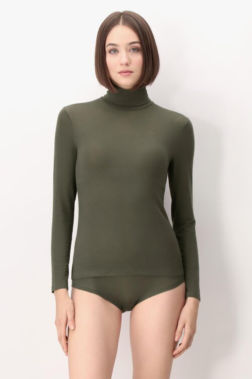 Oroblu Kaki Perfect Line Cashmere Turtle: Deze stijlvolle coltrui van VAND. Lifestyle, uitgevoerd in een elegante kaki tint, is vervaardigd van luxueus kasjmier. Perfect voor een verfijnde look tijdens koelere dagen.