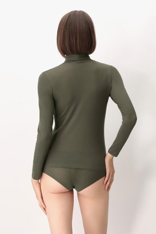 Oroblu Kaki Perfect Line Cashmere Turtle: Deze stijlvolle coltrui van VAND. Lifestyle, uitgevoerd in een elegante kaki tint, is vervaardigd van luxueus kasjmier. Perfect voor een verfijnde look tijdens koelere dagen.