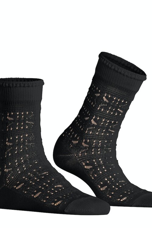 Falke Zwarte FALKE Granny Square Dames