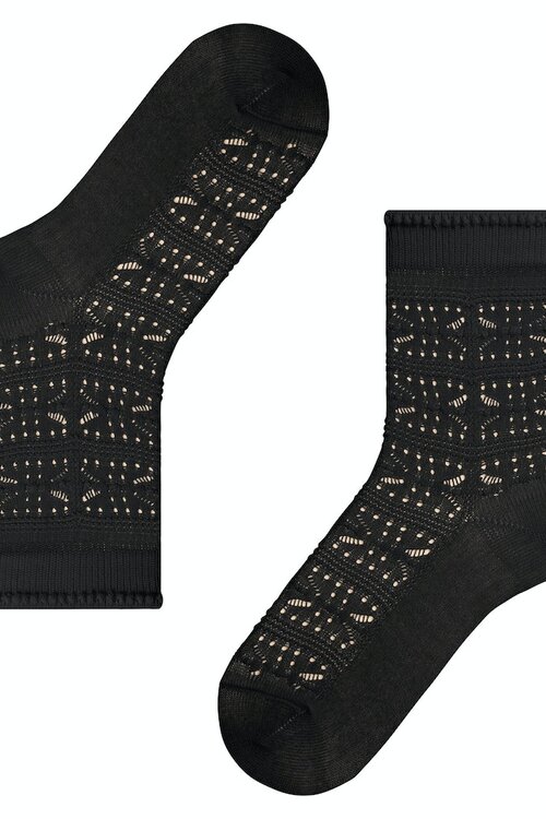 Falke Zwarte FALKE Granny Square Dames