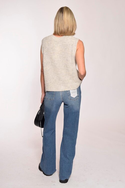 American Vintage Grijs Gebreid Vest