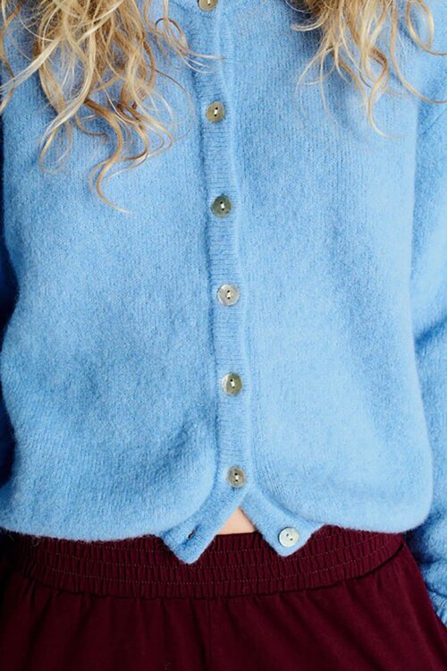 American Vintage Blauw Vest in Gebreide Stijl