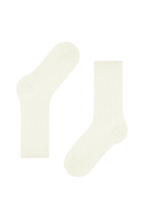 Falke Off White FALKE Cosy Wool Dames Boot