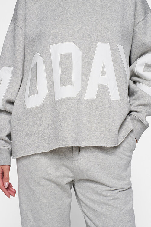 10Days THE STATEMENT LOGO HOODIE in Lichtgrijs Melee