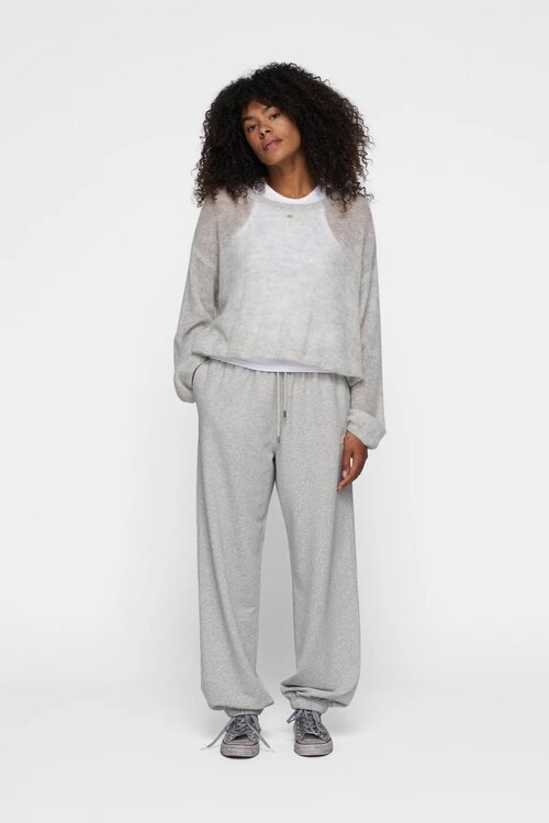 10Days Lichtgrijs gemêleerd THE BAR JOGGER FLEECE