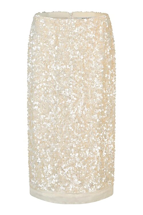 Second Female Glanzende Off White Rok