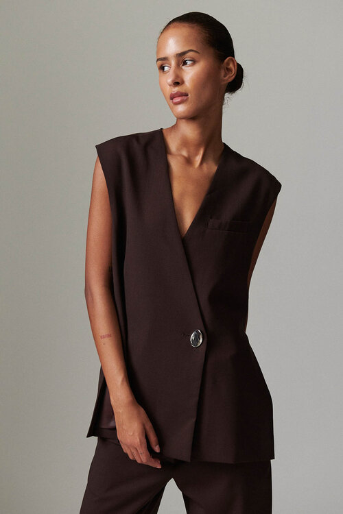 Day Birger et Mikkelsen Gilet in Bruin