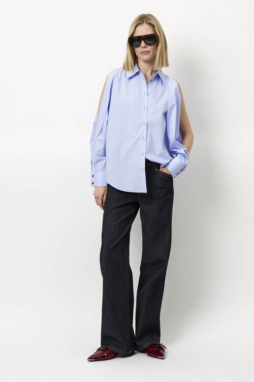 Dante 6 Champlin Blauw Open Mouw Shirt