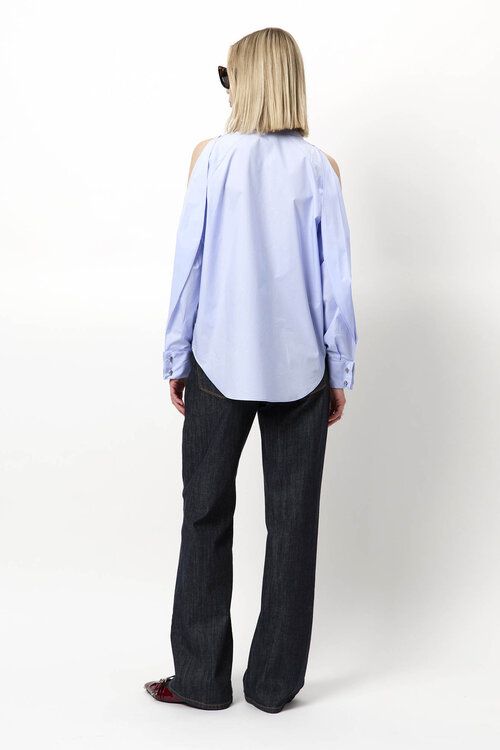 Dante 6 Champlin Blauw Open Mouw Shirt