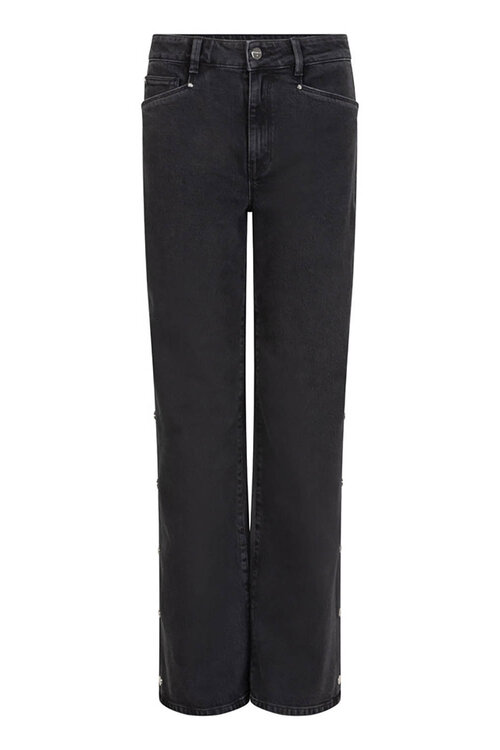 Dante 6 Black Belvina Wijde Pijp Jeans
