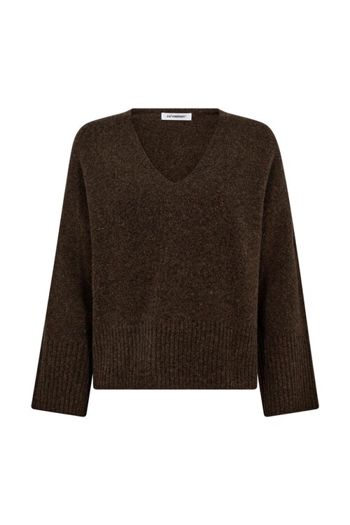 Co'couture Roger V-hals Trui in Bruin