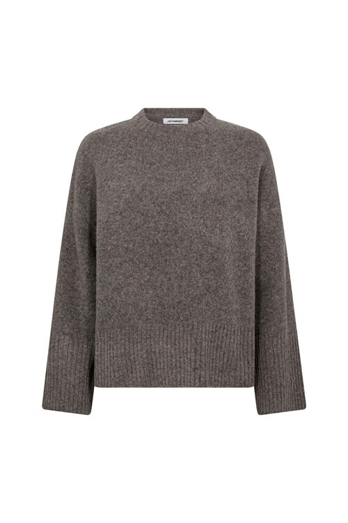 Co'couture Roger Oneck Trui in Taupe