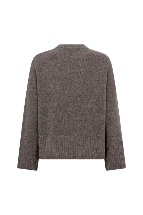 Co'couture Roger Oneck Trui in Taupe