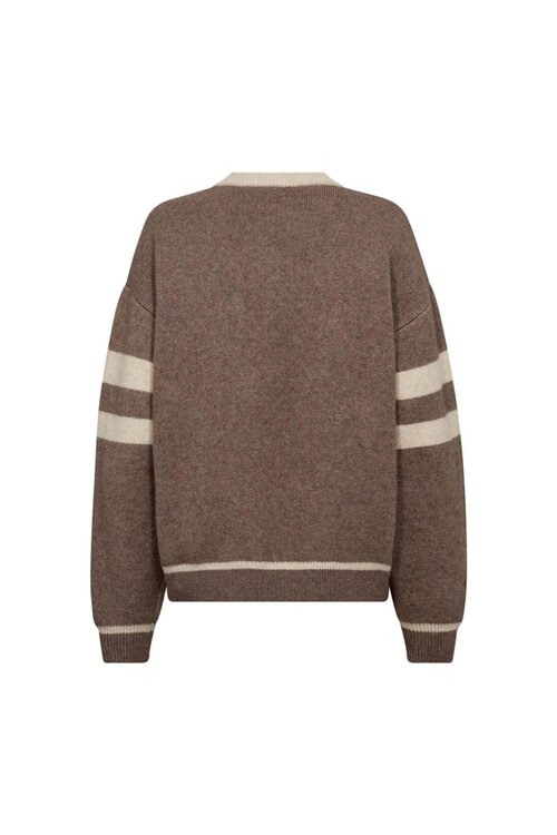 Co'couture Taupe Row Coco Gebreide Trui