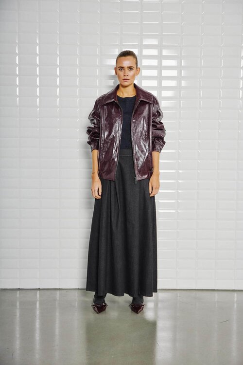 WITHBLACK Bordeauxkleurige jas