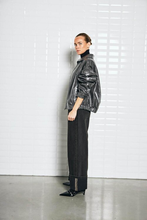 WITHBLACK Donkergrijze Jas