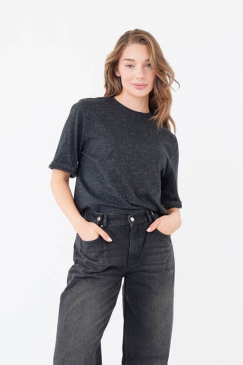 EST'SEVEN Blouse in Zwart