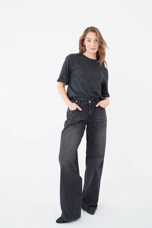 EST'SEVEN Blouse in Zwart