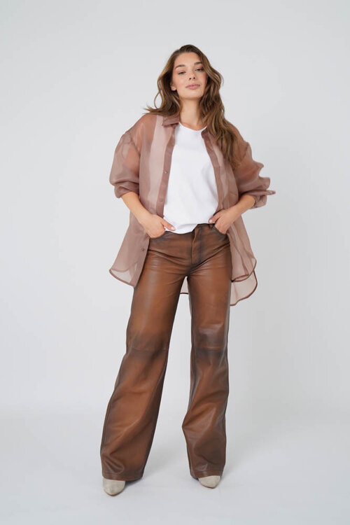 EST'SEVEN Blouse in Bruin