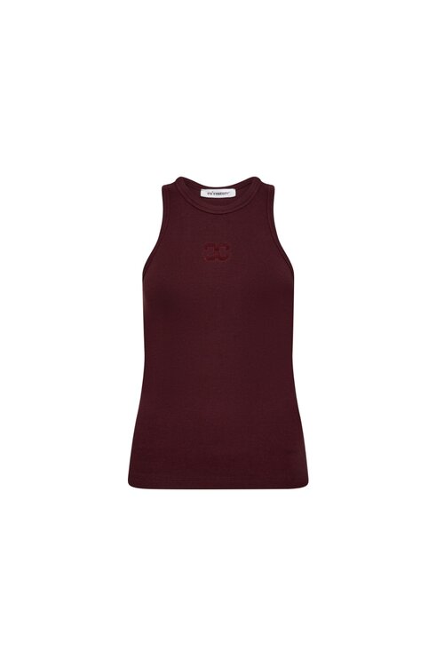 Co'couture Sahara Tank Top in Bordeaux