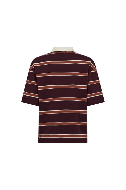 Co'couture Augusta Polo Shirt in Bordeaux