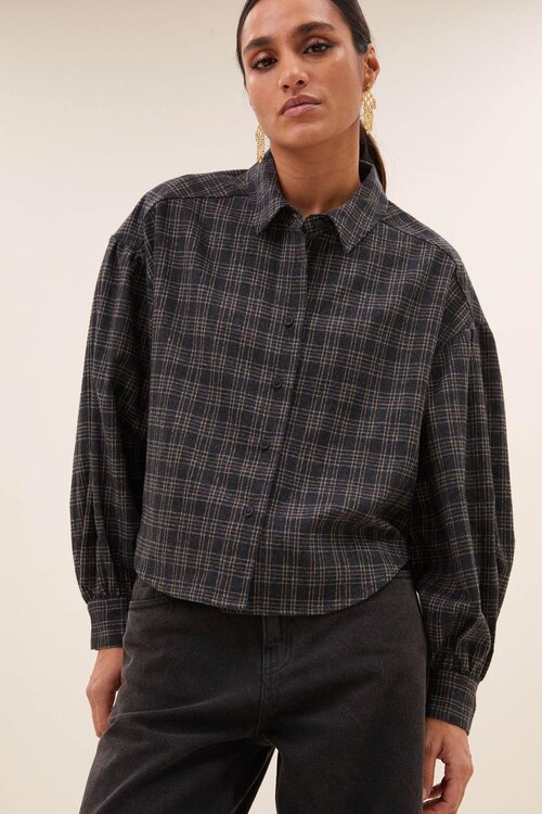 By Bar Blouse in Antraciet