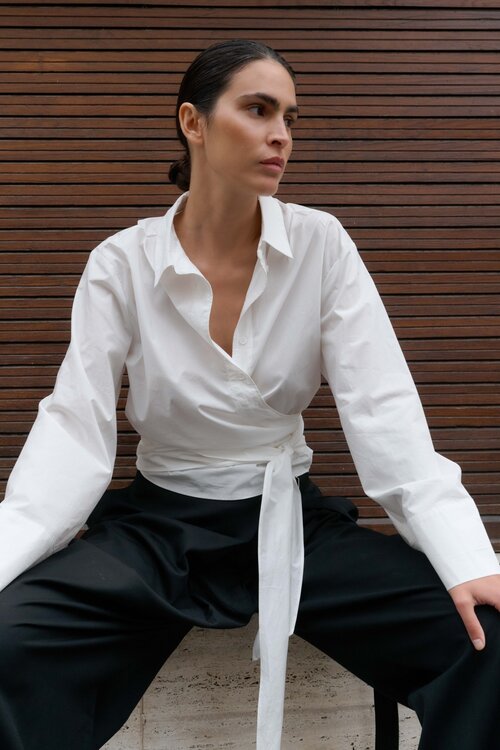 Club L'avenir Crèmekleurige Blouse