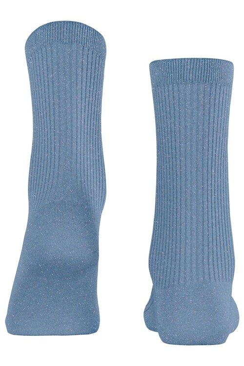Falke Shiny rib sok in lichtblauw