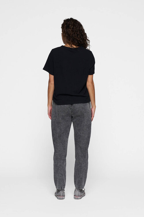 10Days Zwarte THE BELTED PANTS WASHED