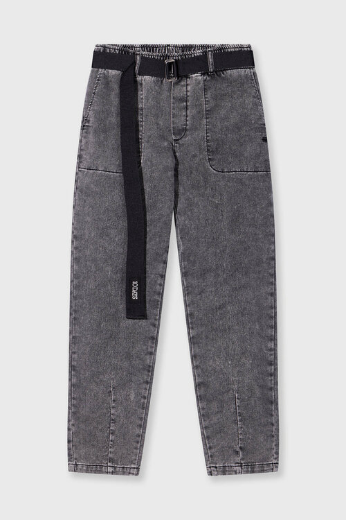 10Days Zwarte THE BELTED PANTS WASHED
