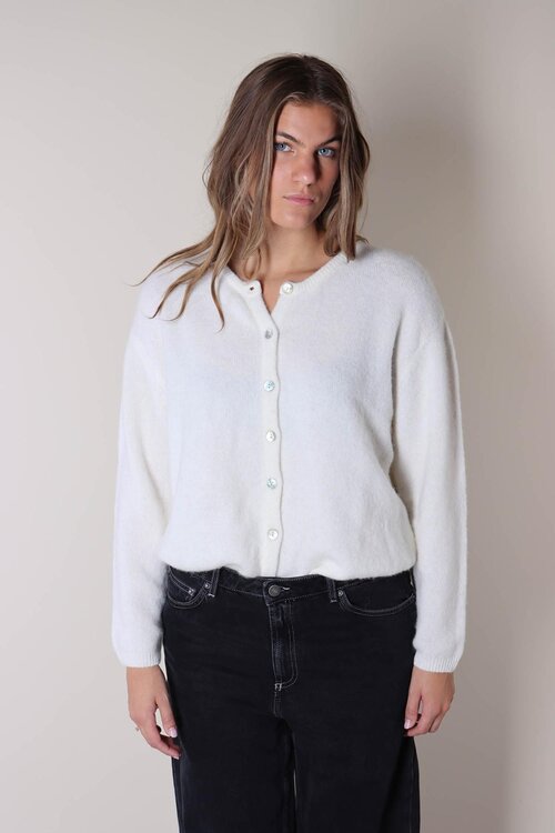 American Vintage Wit Vest - Dit stijlvolle witte vest van VAND. Lifestyle is een veelzijdige toevoeging aan je garderobe. Perfect voor zowel casual als formele gelegenheden, biedt het comfort en een tijdloze uitstraling.